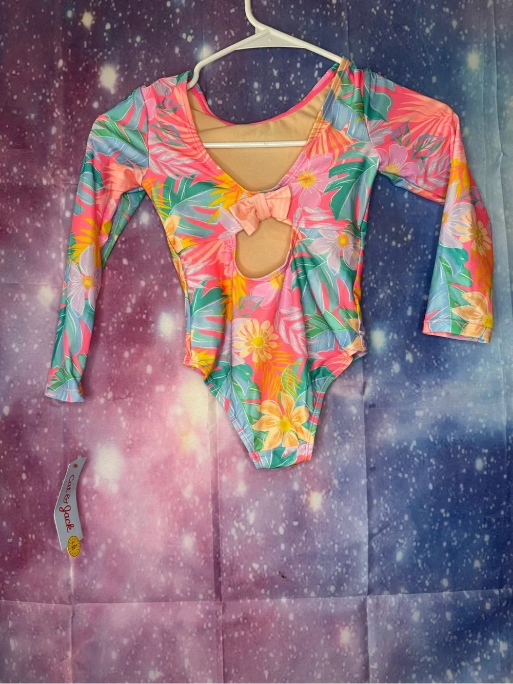 New Cat & Jack swimsuit with bow on back size girls XS